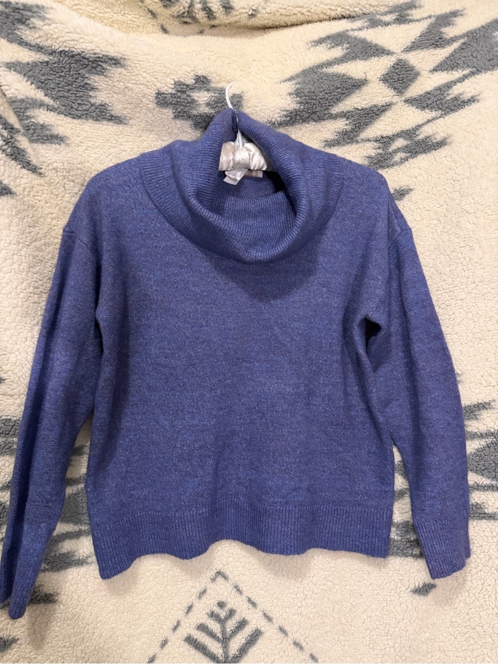 LOFT Periwinkle Cowl Neck Sweater